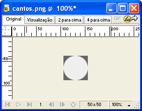 Mostra o círculo descrito acima